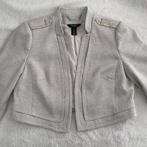 WHBM Ivory Crop Jacket